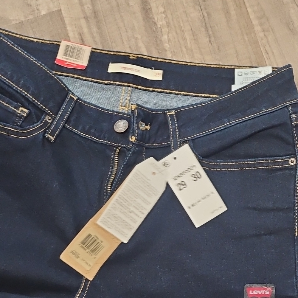 Levi's Dark Indigo Women's Flare Jeans - Picture 5 of 6